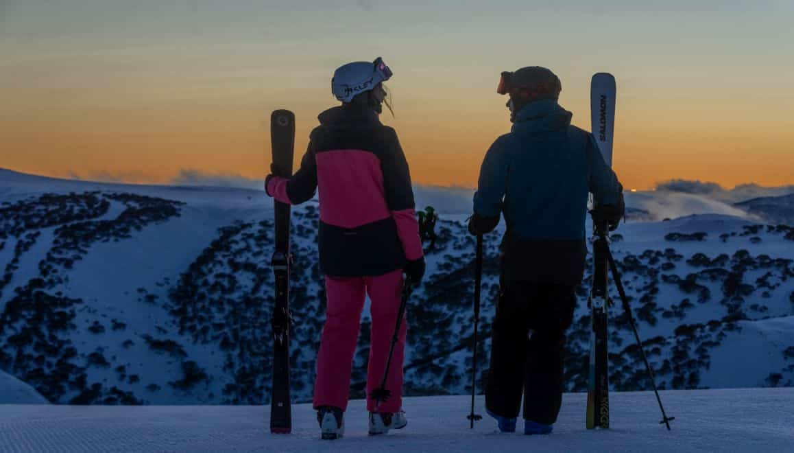 Sunset Skiing at Mount Hotham